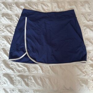 Tommy Bahama Large Navy Blue Athletic Skirt with White Trim: Golf or Pickleball